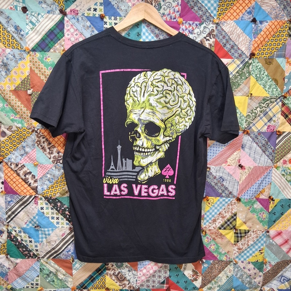 Zero Foxtrot Viva Las Vegas Alien Head T Shirt Size Large 1996 Made in USA